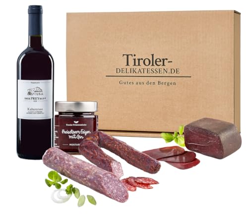 Almgourmet - Geschenkset 'Wildes Tirol' - 730g + 0,75l - mit 5 wilden...