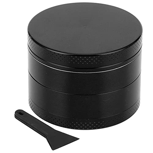 Spice Grinder Zinc Alloy Grinder Multi-purpose Crush Grinder Kits with Clean tools Easy Use and Clean 2.5inch (Black)