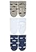 Sterntaler Unisex Sneaker-Söckchen, Hai-Motive, 3er-Pack, Alter: 12-24 Monate, Größe: 19/22, Hellgrau