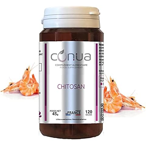 Chitosan 120 Capsules Powder More Than 1000mg / Day high Density Purity Guaranteed to 90% HIGH Dosage Absorbing Fat and Sugar Fat Fixer Appetite suppressant Plus Non-GMO Conua Since 2003 Cover