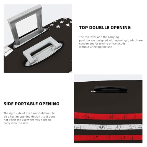 USA Flag Cross Luggage Cover Washable Elasticated Luggage Covers for Suitcase TSA Approved Stylish Scratch Resistant Luggage Case Protector4