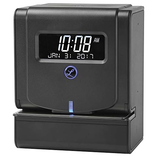 Lathem Heavy Duty Maintenance-Free Thermal Print Time Clock (2100HD), Black, 9.8" x 6" x 8"