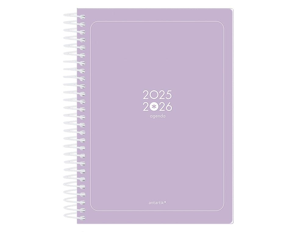 Anartik 25-26 Spiral Essentials Purple Day A5 Bilingual FSC Paper 80 g