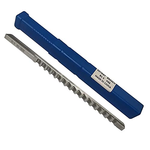 Western Eagle Workshop Keyway Broach B1-5mm Metric Sized High Speed Steel for CNC Cutting Machine Tool…