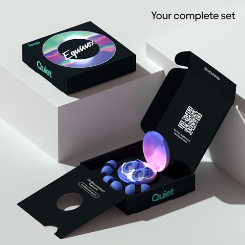 Loop Quiet Equinox Earplugs – Reusable Noise-Reducing Earplugs | Colourful Hearing Protection | Perfect for Sleep, Focus, Noise Sensitivity & Travel | Customizable Fit | 26dB (SNR) Noise Reduction