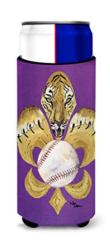 Tiger Fleur de lis Baseball Ultra Beverage Insulators for slim cans 8476MUK