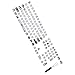 WOHPNLE 110 Keys, Keycaps PBT 5 Sided Sublimation Keyboard Caps for Mechanical Optical Keyboards (English-Korean)