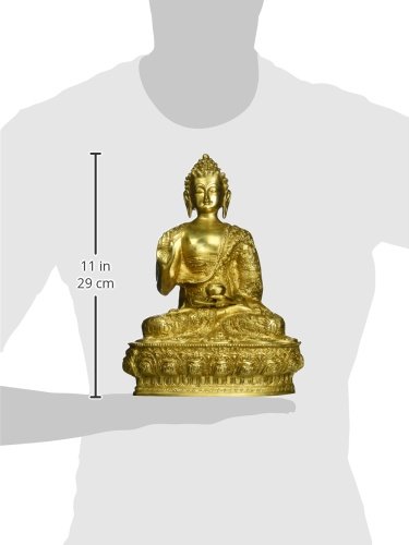 Aakrati Buddha Brass Statue - Designer Sculpture In Yellow - Unique Gift And Showpiece #TOP2
