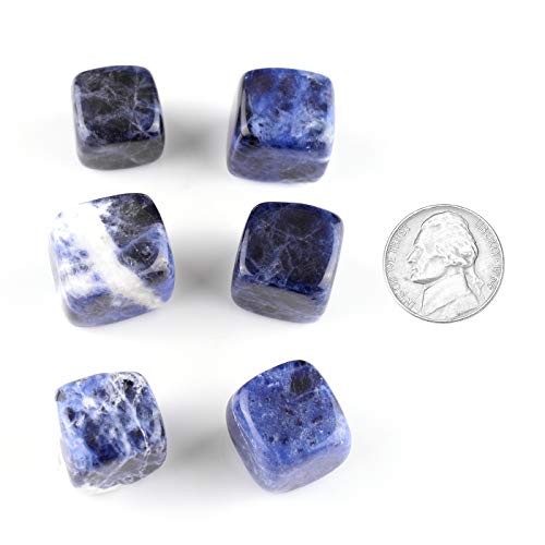Top Plaza Tumbled Polished Stones Healing Crystals Natural Sodalite Gemstone Quartz Bulk For Wicca Reiki Healing Energy - 12 Pcs #TOP4