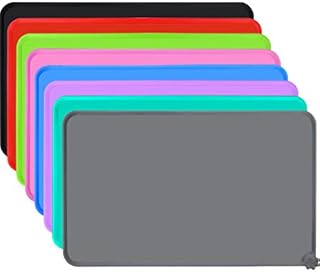Joytale Silicone Pet Feeding Mat,Non Slip Waterproof Bowl Mat for Dog and Cat,47 x 30 cm,Grey