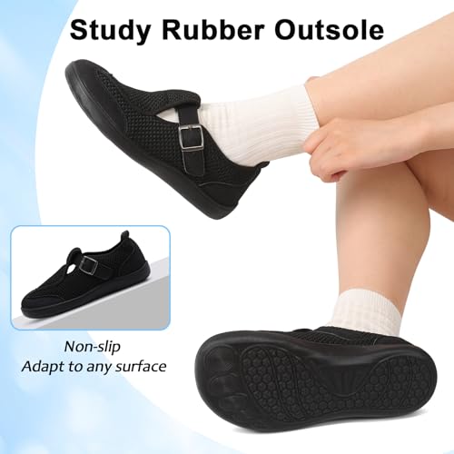 Image of BARERUN Womens Walking Shoes Wide Diabetic Shoes for Women Slip On Barefoot Orthopedic Bunion Neuropathy Arthritis Edema Bunion Sneakers Indoor Outdoor with Zero Drop Rubber Sole