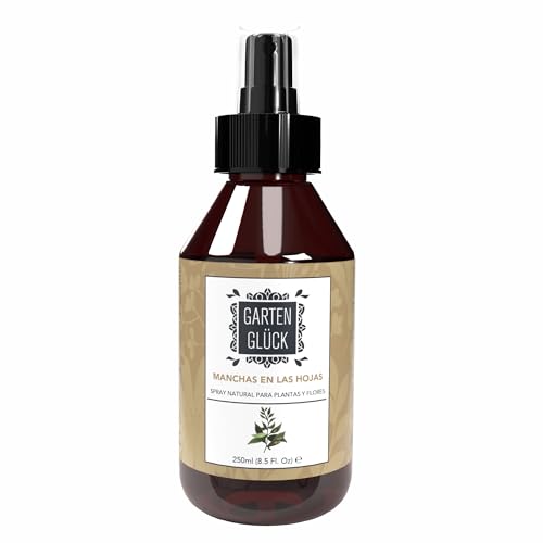 Garten Glück® Spray Natural para Plantas y Flores - con Aceite Neem para Plantas - Tratamiento para Manchas en las Hojas - 250ml - Protección contra Pulgones, Mosca Blanca, Hongos - Listo para Usar