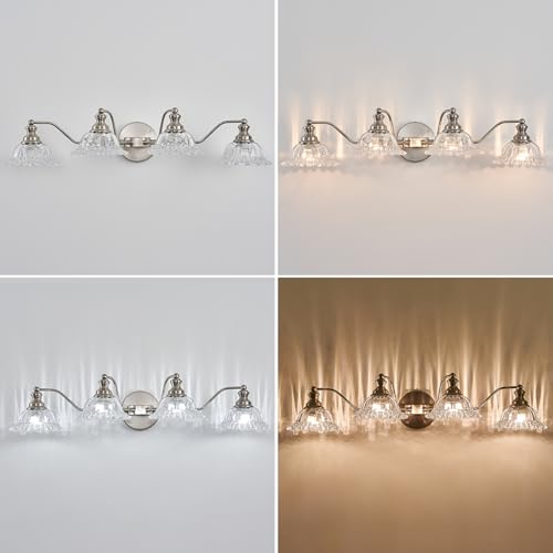 Image of XIEDUN Brushed Nickel 4 Light Vanity Light