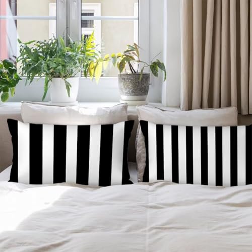 Fundas cojines para cama y sofá modernos juego decorativo de rayas 40x60 cm 7