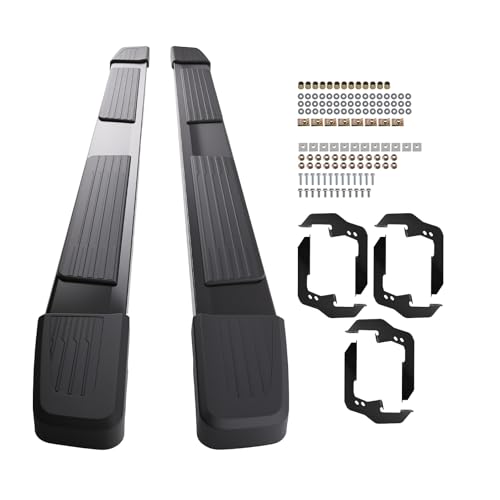 Estribos laterales de aluminio negro para Chevy Silverado 2019-2026 miniatura 6