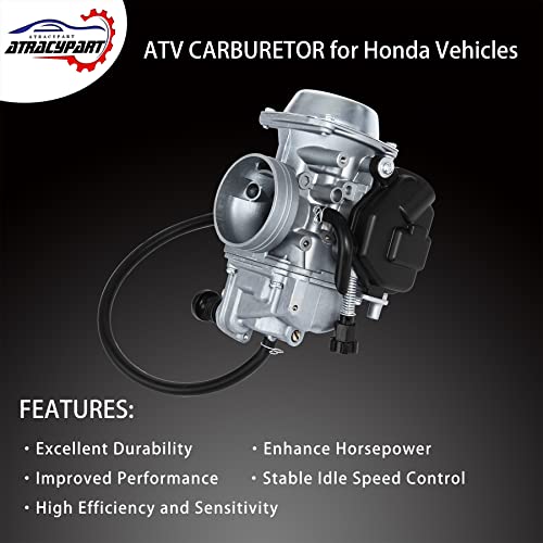 Image of Carburetor Carb for 1993-2000 Honda Fourtrax 300 TRX300FW, 1986-1987 Fourtrax TRX 350, 1997-2004 Foreman TRX400FW 400, 98-04 Foreman 450 TRX450FE /FM /S /ES, 00-06 Rancher 350 TRX350