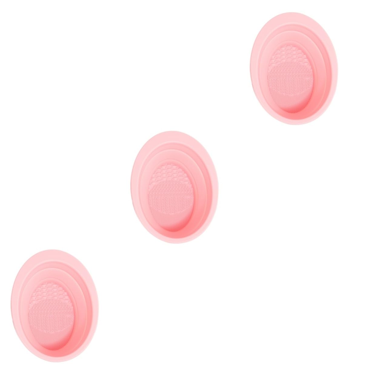 minkissy 3 Pezzi Di Pennelli Per Il Trucco in Silicone Ciotola Pieghevole Portatile Piastra Per La Pulizia Dei Pennelli Per Il Trucco Compatta E Versatile Per Salone E Casa