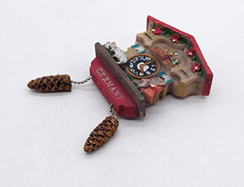 Imán decorativo reloj cuco Alemania para nevera miniatura 5