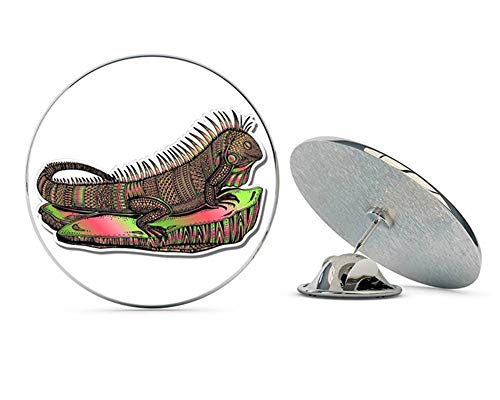 Colorful Iguana Tangle Art Design Metal 0.75