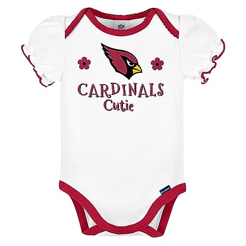 Gerber Baby Girls' NFL Team 3 Pack Short Sleeve Onesie Bodysuit3