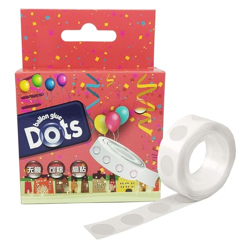Image of Rozi Decoration 250 Glue Dot for Balloons Accessories Tool Kits Foil, Latex, Confetti Balloon Adhesive,Easy To use (1 Box /250 Glue Dot)