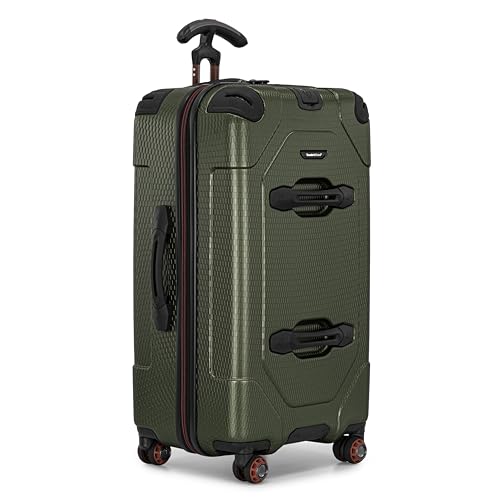 Travelers Choice Maxporter II Polycarbonate Hardside Trunk with Spinner Wheels Green 28-Inch Medium Trunk