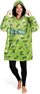RICK AND MORTY Blanket Hoodie for Men Teens Super Soft Fleece Oversized Hoodie Blanket One Size Comfy Poncho Men Official Merchandise Gifts for Men