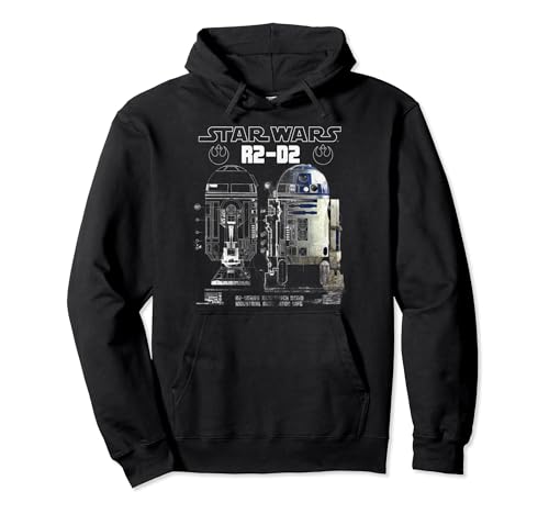 Image of Star Wars R2-D2 Astromech Droid Schematic Pullover Hoodie