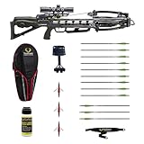 TenPoint Turbo X Crossbow Bundle, Moss Green - 415 FPS - Includes 100-Yard RangeMaster 100 Scope, ACUslide Crank Cocking & Safe De-Cocking System, Accessory Kit & Narrow Soft Case