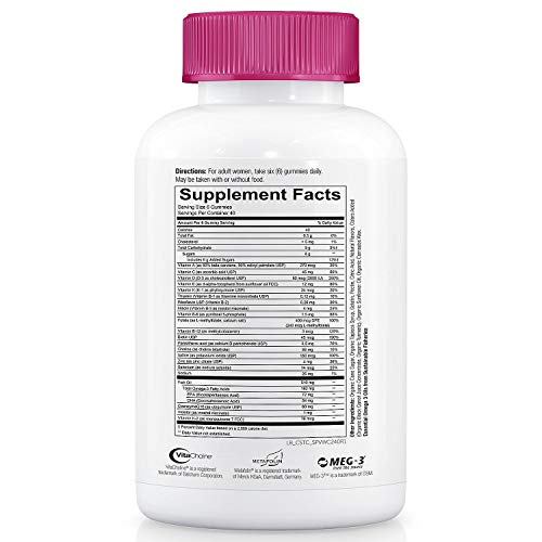 Smartypants Women's Complete Multivitamin Dietary Supplement Netcount, Blueberry, Gummy 240 Count #TOP2