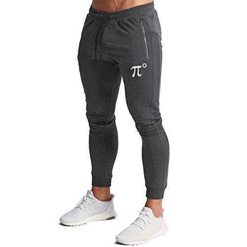 Wangdo Men s Joggers Sweatpants Gym Training Workout Pants Slim Fit with Zipper Pockets(Dark Grey-M)