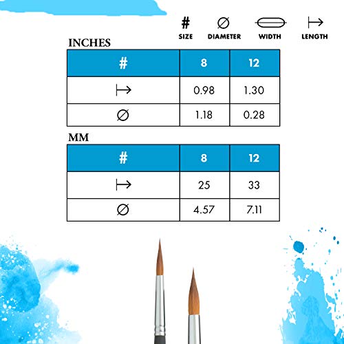 Image of Princeton Aqua Elite, Series 4850, Synthetic Kolinsky Watercolor Paint Brush,Long Round, 8