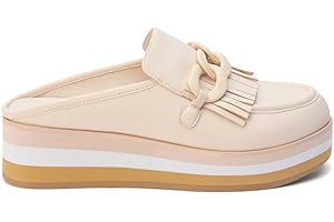 Womens Maren Casual Mule Coconut Platform Loafer Shoes - Black