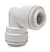 90 Elbow Union, Tube OD 1/2 In, Poly, PK10