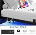 YITAHOME Floating Bed Frame Twin Size, LED Bed Frame with Charging Station, Metal Platform Twin Bed with Heavy Duty Steel Slats Supports, No Box Spring Needed, Easy Assembly, Black