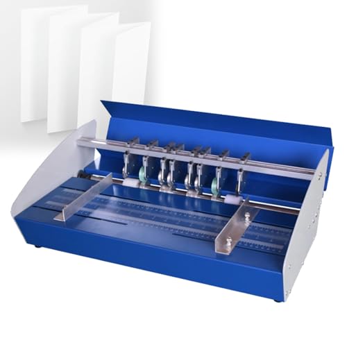 Pfps Plegadora Eléctrica 3 En 1 De Alta Resistencia, Plegadora-Marcadora-Perforadora De Papel Ajustable, Plegadora De Papel De Uso Industrial para Invitaciones Y Entradas 460mm