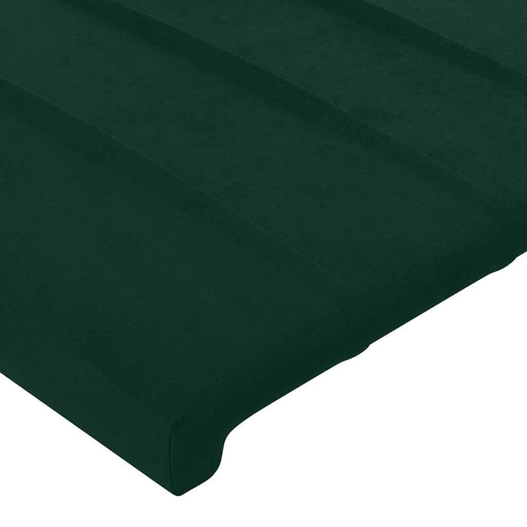 vidaXL Rama łóżka bez materaca, ciemnozielone, 90x200 cm, aksamitne
