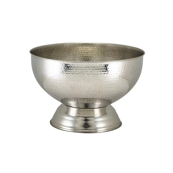 Coupe à champagne en acier martelé 36 cm haut de gamme pour réceptions