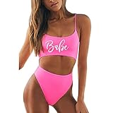 Birthday Babe One Piece Swimsuit - Birthday 1 Piece - High Cut Swimsuit - Birthday Party Swimsuit- Personalized Birthday Swimsuit Sexy Back Crossover Swimming Bathing Suits (Women, SMALL, PINK BABE)