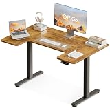 OffiGo Mesa Elevable Escritorio con Memoria, 120×70 cm, Marrón