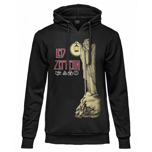 Led Zeppelin Felpa Ufficiale The Hermit. Felpa con Cappuccio Unisex
