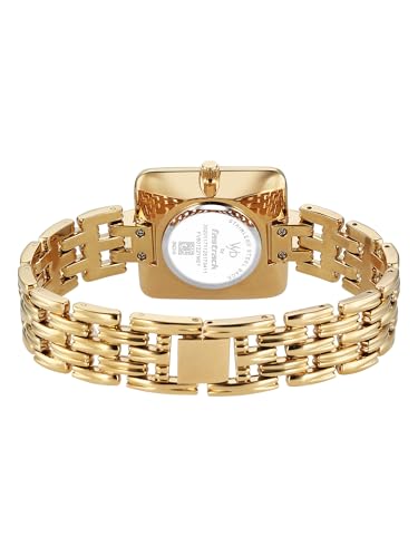 Image of Fastrack Vyb Minimalist with Quartz Analog Silver Dial Gold Alloy Strap Watch for Girls - FV60122YM01W