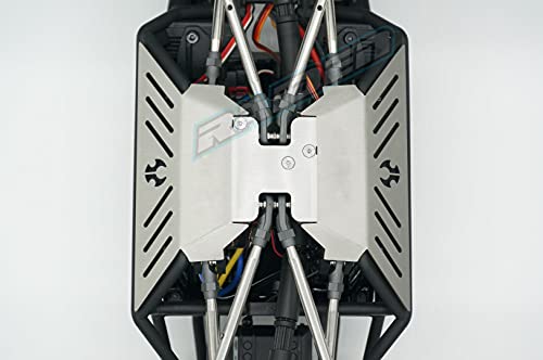 Image of Stainless Steel Center Skid Plate Panel Gear Box Protector Guard for 1 /10 Capra UTB 1.9 Unlimited Trail Buggy