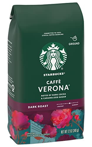 Image of Starbucks Caffe Verona Coffee, Dark, Ground, 12-Ounce Bags (Pack of 3)