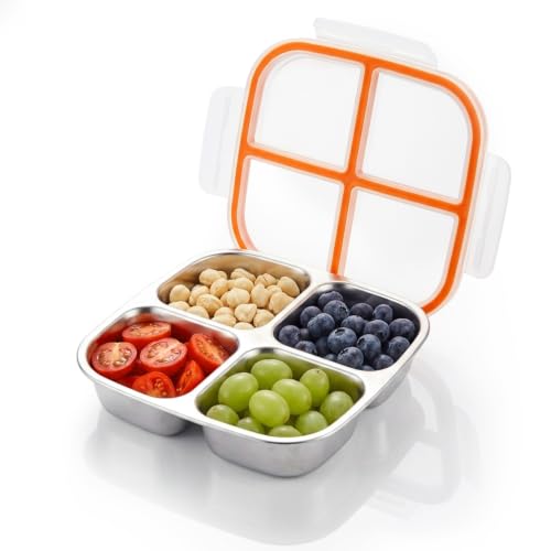 Image of Supvox Snack Box for Kids, Stainless Steel Bento Box Leak Resistant