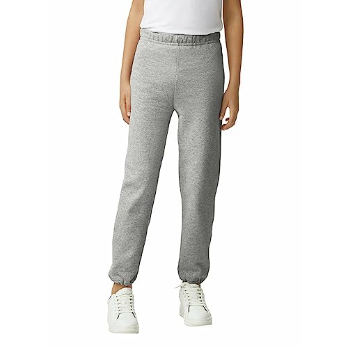 Gildan Youth Elastic Bottom Sweatpants, Style G18200B, Sport Grey, Small - image 1