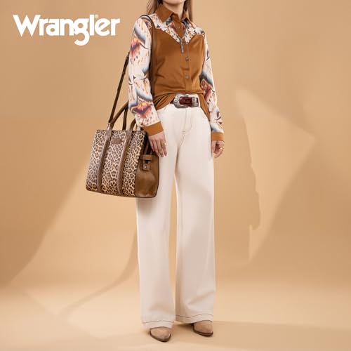Image of Montana West x Wrangler Tote Bags Purses for Women Work Top-Handle Handbags with Strap