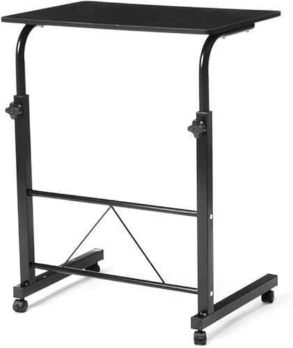 ZSEDP - Escritorio de juegos de computadora para dormitorio portátil mesa de estudio de elevación movible mesa de madera ajustable en altura