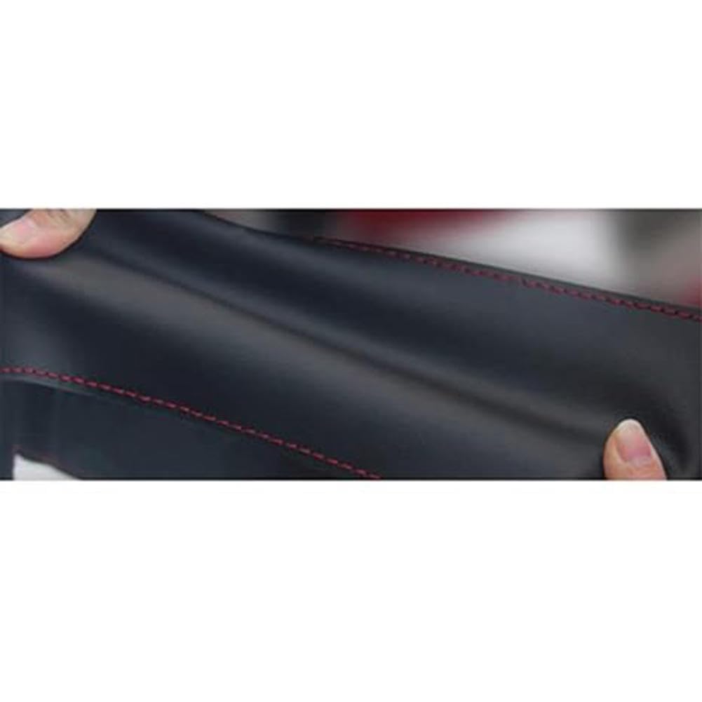 Coprivolante In Pelle Nera Cucito A Mano Per Nissan Pathfinder III/Frontier/Xterra/Navara 2005-2015 - Kit Fai Da Te Con Ago E Filo