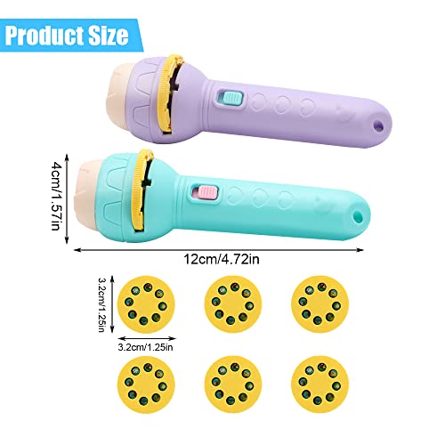 CJBIN Torcia Proiettore Storie, 2 Pezzi Proiettore Torcia per Bambini con 80 Immagini Diverse, Torcia Proiettore Bambini Storie per la Storia Della Buona Notte per Bambini e Bambine - Image 7